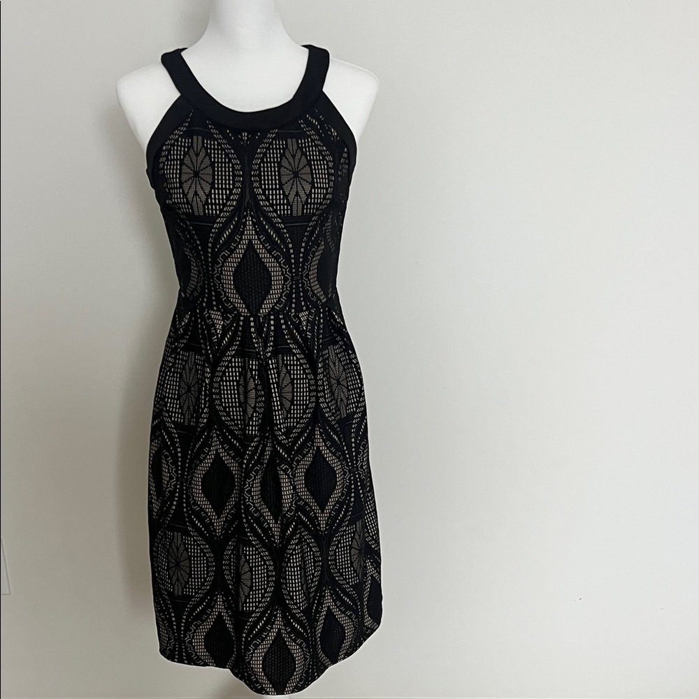 Enfocus Studio Elegant Black Patterned Dress - image 1